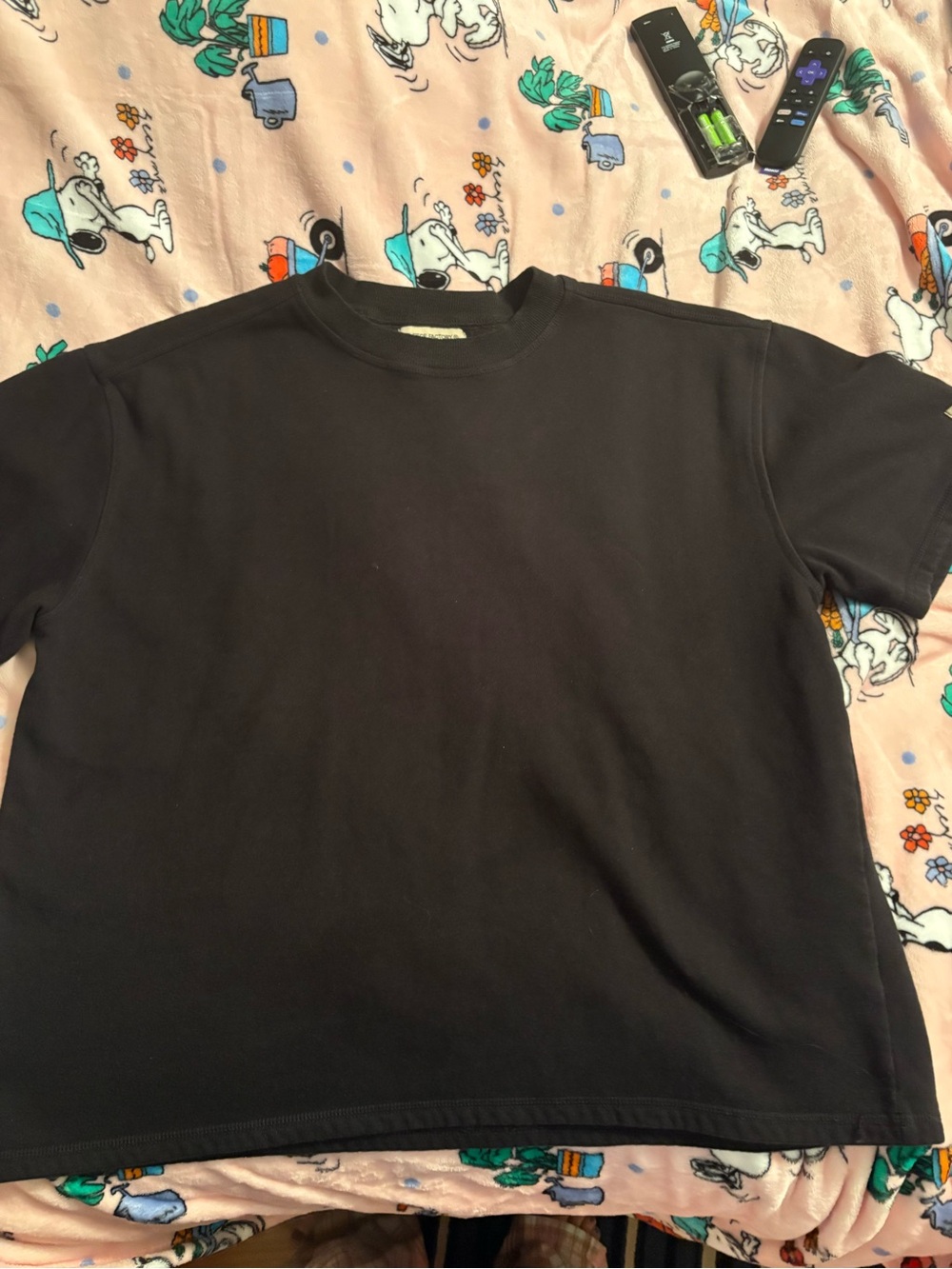 Classic Black Crewneck Sweatshirt short sleeve - Women's Sweatshirt & Hoodie